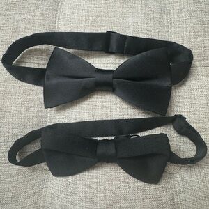 Elegant Black Bow Ties Set